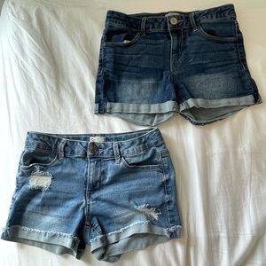 Girls Denim Mom Shorts Set